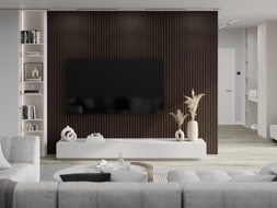 Mexen Lam-B Wandpaneele 275 x 30 cm, HDF-Platte 4 mm, technisches Furnier, Ebenholz Braun - S100-275307-3015-022