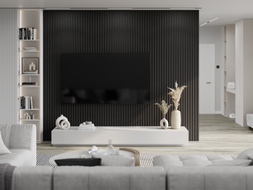 Mexen Lam-B Wandpaneele 275 x 30 cm, HDF-Platte 4 mm, technisches Furnier, Schwarzes Ebenholz - S100-275307-3015-023