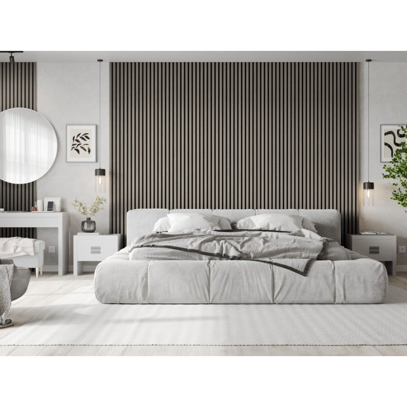 Mexen Lam-F schallabsorbierende Wandpaneele 275 x 30 cm, 8 mm Filz, technisches Furnier, Graueiche - S105-275307-3015-005