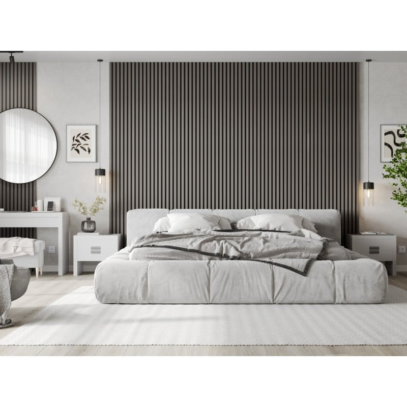 Mexen Lam-F akustische Wandlamellen 275 x 30 cm, Filz 8 mm, technisches Furnier, Stahl-Eiche - S105-275307-3015-006