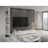 Mexen Lam-F akustische Wandlamellen 275 x 30 cm, Filz 8 mm, technisches Furnier, Stahl-Eiche - S105-275307-3015-006