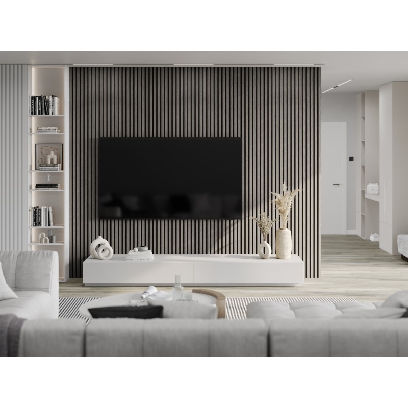 Mexen Lam-F Akustik Wandpaneele 275 x 30 cm, Filz 8 mm, technisches Furnier, Silberneiche - S105-275307-3015-007
