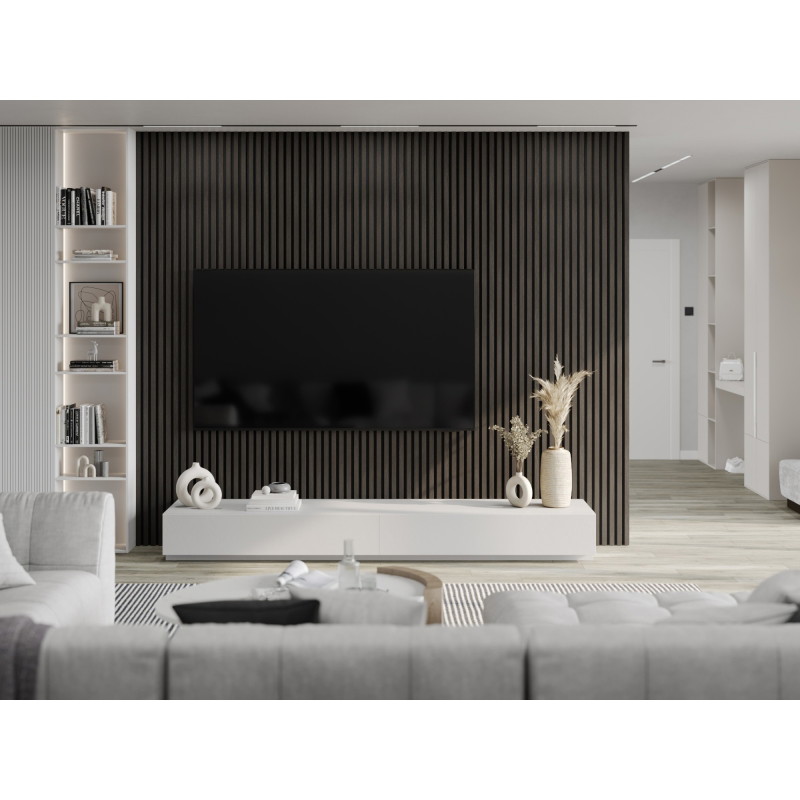 Mexen Lam-F Akustische Wandpaneele 275 x 30 cm, Filz 8 mm, Technisches Furnier, Silberne Nuss - S105-275307-3015-009