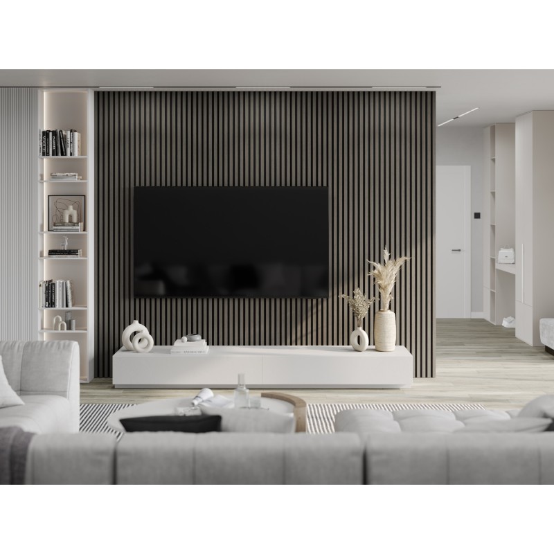 Mexen Lam-F akustische Wandlamellen 275 x 30 cm, Filz 8 mm, technisches Furnier, Onyx-Eiche - S105-275307-3015-010