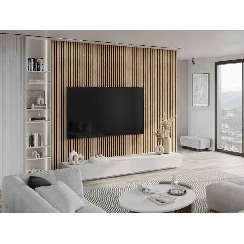 Mexen Lam-F Akustische Wandlamellen 275 x 30 cm, Filz 8 mm, Tech-Furnier, Klassische Kiefer - S105-275307-3015-012
