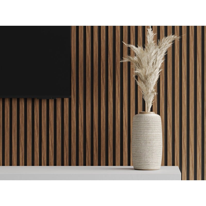 Mexen Lam-F Wandlamellen Akustik 275 x 30 cm, Filz 8 mm, technisches Furnier, Rubin Mahagoni - S105-275307-3015-013