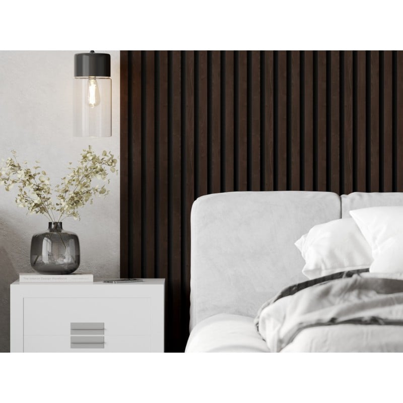 Mexen Lam-F Wandpaneele Akustik 275 x 30 cm, Filz 8 mm, technisches Furnier, Ebenholz Braun - S105-275307-3015-022