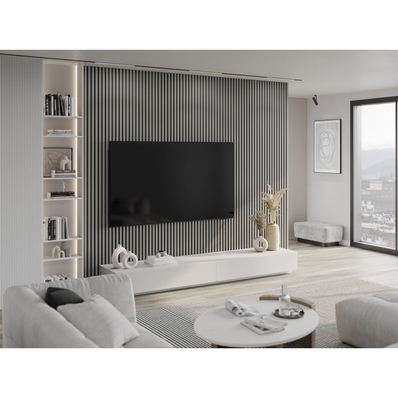 Mexen Lam-B Wandpaneele 275 x 31,5 cm, HDF Platte 4 mm, Grau Matt - S100-275317-2812-052