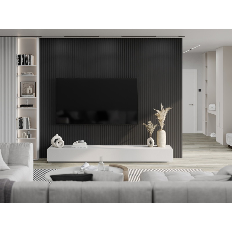Mexen Lam-B Wandpaneele 275 x 31,5 cm, HDF-Platte 4 mm, Schwarz Matt - S100-275317-2812-053