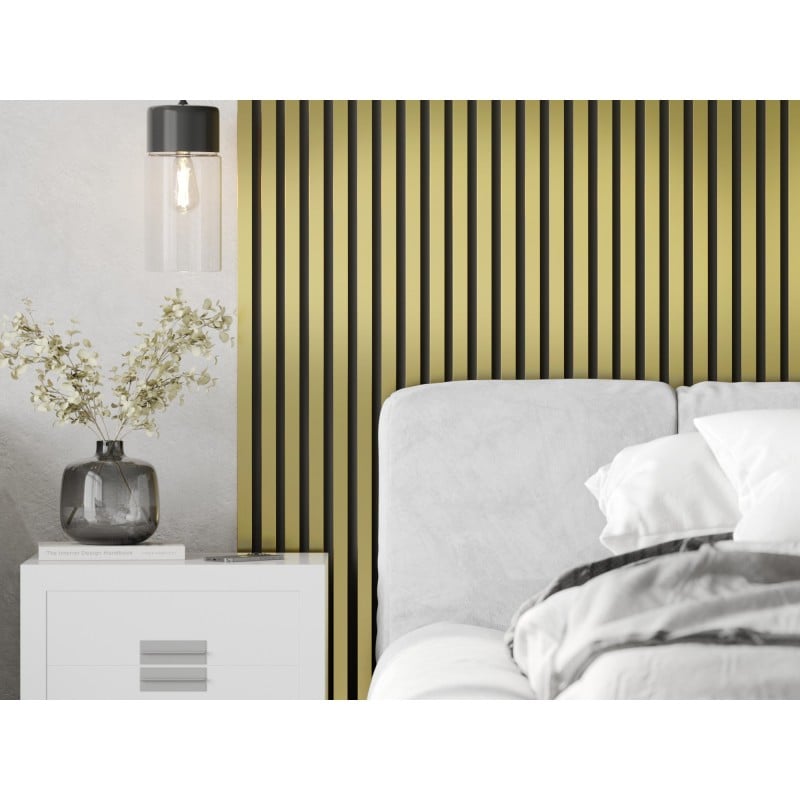Mexen Lam-B Wandpaneele 275 x 31,5 cm, HDF-Platte 4 mm, Gold - S100-275317-2812-057
