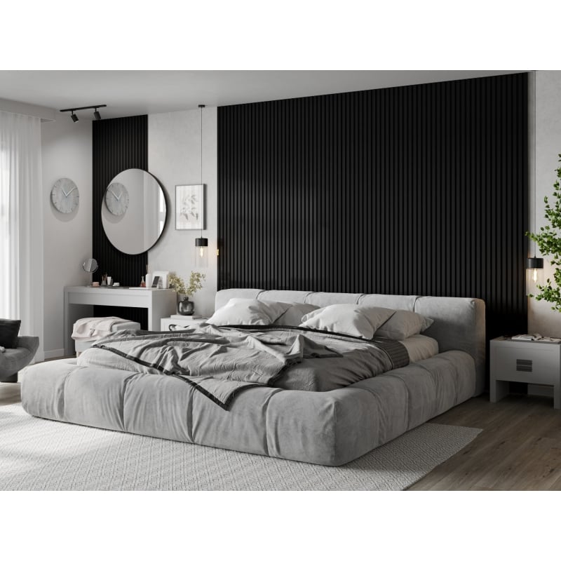 Mexen Lam-B Wandlamellen 275 x 31,5 cm, HDF-Platte 4 mm, Schwarzes Leinen - S100-275317-2812-069