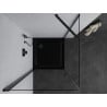 Mexen Pretoria Duschkabine 100 x 100 cm, transparent, schwarz + Flat Duschwanne, schwarz - 852-100-100-70-00-4070B
