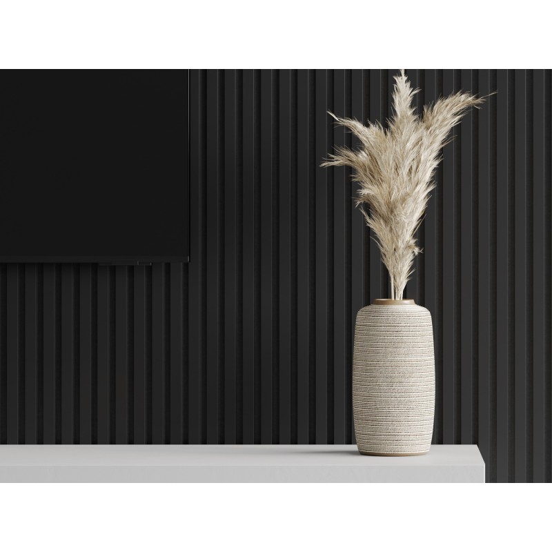 Mexen Lam-F Akustikwandpaneele 275 x 31,5 cm, Filz 6 mm, Schwarzer Glanz - S105-275317-2812-055