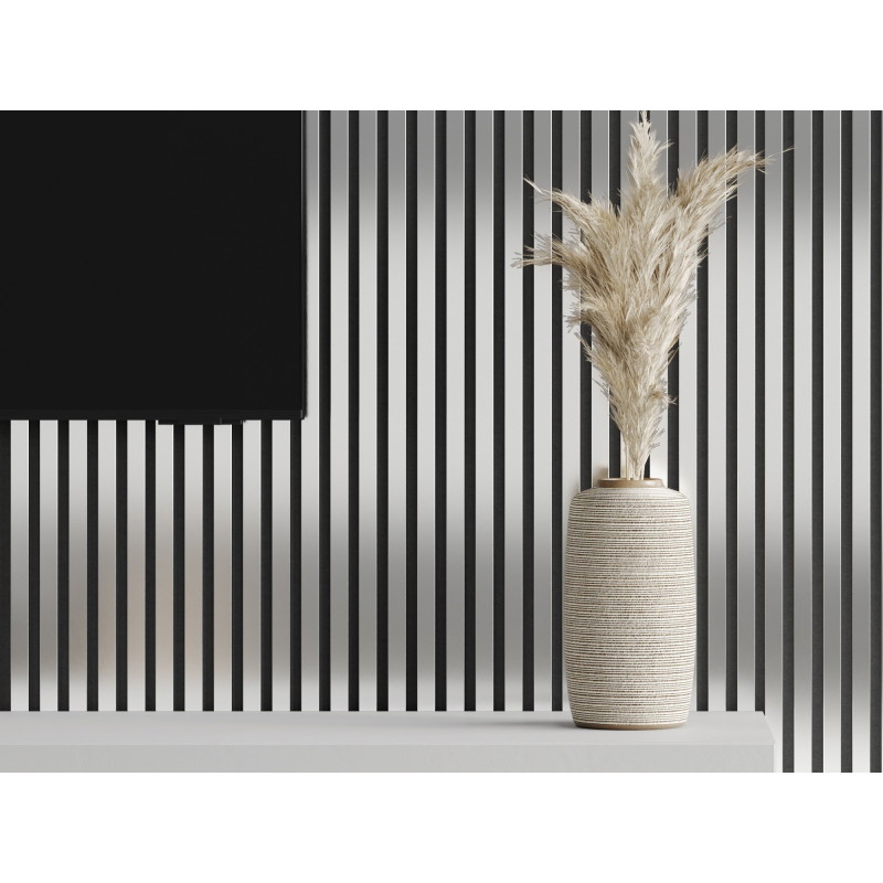 Mexen Lam-F Akustik-Wandlamellen 275 x 31,5 cm, Filz 6 mm, Silber - S105-275317-2812-056
