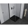 Mexen Pretoria Duschkabine 100 x 100 cm, transparent, schwarz + Flat Duschwanne, schwarz - 852-100-100-70-00-4070B