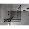 Mexen Mist T Duschkabine schwenkbar 80 x 80 cm, transparent, schwarz - 8A4T-080-080-70-00