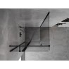 Mexen Mist T Duschkabine, schwenkbar, 85 x 85 cm, transparent, schwarz - 8A4T-085-085-70-00