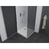 Mexen Pretoria Duschkabine 70 x 70 cm, Grafit, Chrom + Duschtasse Flat - 852-070-070-01-40-4010