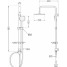 Mexen T33 Duschsäule, Chrom/Weiß - 798333393-02