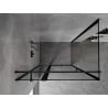 Mexen Mist T Duschkabine, schwenkbar, links 75 x 70 cm, schwarzer Rahmen, schwarz - 8A4T-075-070-70-70-L