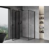 Mexen Mist T Duschkabine schwenkbar links 110 x 80 cm, schwarzer Rahmen, schwarz - 8A4T-110-080-70-70-L