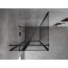 Mexen Mist T Duschkabine schwenkbar links 90 x 90 cm, schwarzer Rahmen, schwarz - 8A4T-090-090-70-70-L