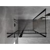 Mexen Mist T Duschkabine schwenkbar links 80 x 100 cm, schwarzer Rahmen, schwarz - 8A4T-080-100-70-70-L