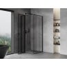 Mexen Mist T Duschkabine schwenkbar links 120 x 120 cm, schwarzer Rahmen, schwarz - 8A4T-120-120-70-70-L