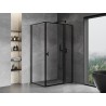 Mexen Mist T Duschkabine schwenkbar rechts 80 x 70 cm, schwarzer Rahmen, schwarz - 8A4T-080-070-70-70-P