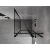 Mexen Mist T Duschkabine rechts schwenkbar 85 x 85 cm, schwarzer Rahmen, schwarz - 8A4T-085-085-70-70-P