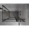Mexen Mist T Duschkabine, schwenkbar, rechts 100 x 85 cm, schwarzer Rahmen, schwarz - 8A4T-100-085-70-70-P