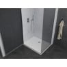Mexen Pretoria Duschkabine 80 x 100 cm, grafit, chrom + Duschwanne Flat - 852-080-100-01-40-4010