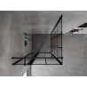 Mexen Mist T Duschkabine öffnend links 70 x 70 cm, schwarzes Gitter, schwarz - 8A4T-070-070-70-77-L