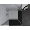 Mexen Pretoria Duschkabine, schwenkbar 80 x 80 cm, Graphit, Chrom + Duschwanne Flat - 852-080-080-01-40-4010