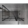 Mexen Mist T Duschkabine schwenkbar rechts 80 x 100 cm, schwarzes Gitter, schwarz - 8A4T-080-100-70-77-P