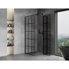 Mexen Mist T Duschkabine rechts öffnend 120 x 120 cm, schwarzes Gitter, schwarz - 8A4T-120-120-70-77-P