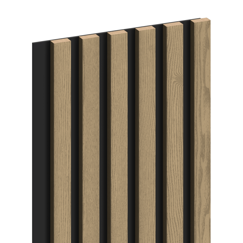 Mexen Lam-B Muster von Wandlamellen, HDF-Platte 4 mm, technisches Furnier, Edle Eiche - S100-004-S
