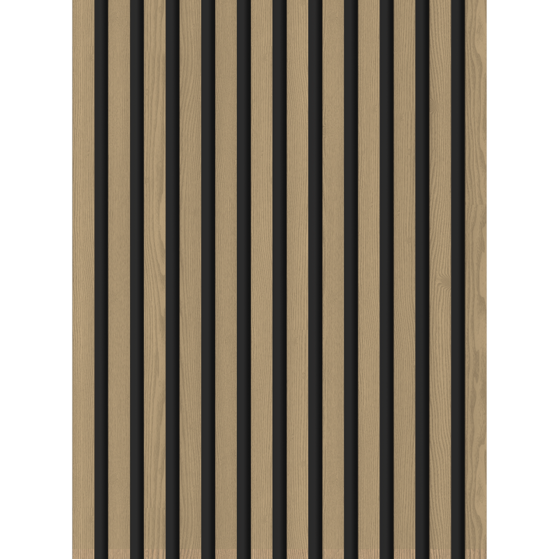 Mexen Lam-B Muster von Wandlamellen, HDF-Platte 4 mm, technisches Furnier, Edle Eiche - S100-004-S