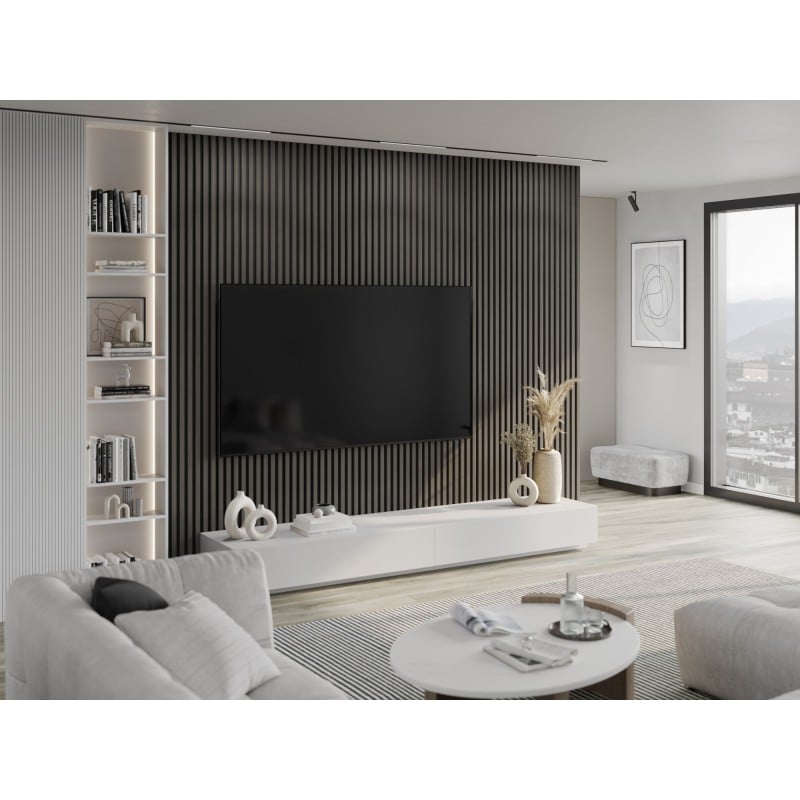 Mexen Lam-B Probe der Wandlamellen, HDF-Platte 4 mm, technisches Furnier, Onyx-Eiche - S100-010-S