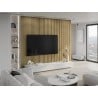 Mexen Lam-B Probe der Wandlamellen, HDF-Platte 4 mm, technisches Furnier, Natürlicher Bambus - S100-011-S