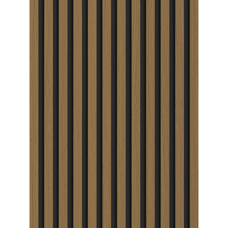 Mexen Lam-B Probe der Wandlamellen, HDF-Platte 4 mm, technisches Furnier, Goldener Teak - S100-014-S