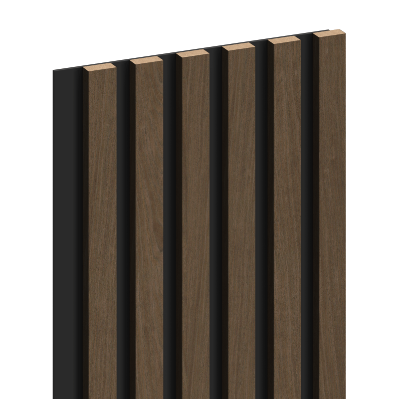 Mexen Lam-B Probe von Wandlamellen, HDF-Platte 4 mm, technisches Furnier, Espresso-Nussbaum - S100-019-S