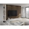 Mexen Lam-B Probe von Wandlamellen, HDF-Platte 4 mm, technisches Furnier, Espresso-Nussbaum - S100-019-S
