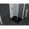 Mexen Pretoria Duschkabine schwenkbar 70 x 80 cm, Graphit, Chrom + Flat-Duschwanne, schwarz - 852-070-080-01-40-4070