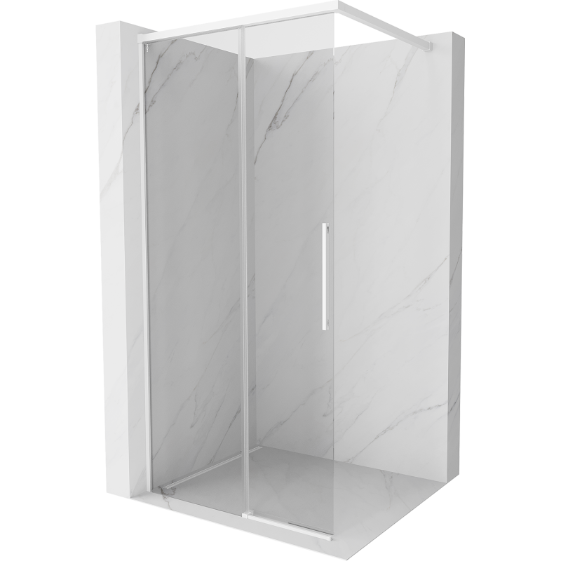 Mexen Rox Duschwand Walk-in 70 x 200 cm, transparent 8 mm, weiß - 8C2-070-003-20-00