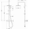 Mexen KX05 Aufputz-Duschset mit Regenbrause und Thermostatarmatur, weiß - 771500591-20