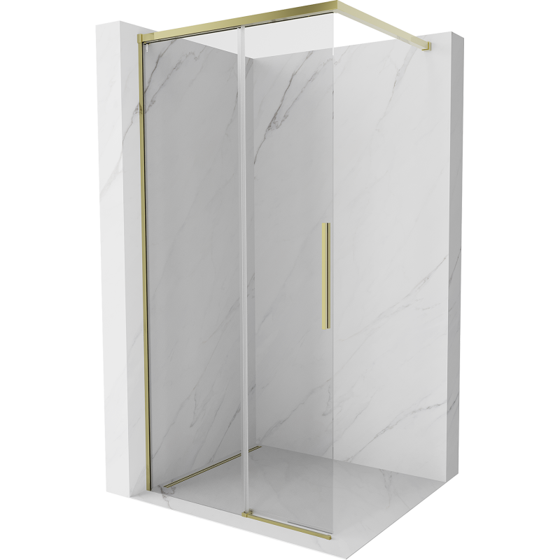 Mexen Rox Duschwand Walk-in 70 x 200 cm, transparent 8 mm, gold - 8C2-070-003-50-00