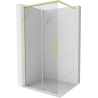 Mexen Rox Duschwand Walk-in 115 x 200 cm, transparent 8 mm, gebürstetes Gold - 8C2-115-003-55-00