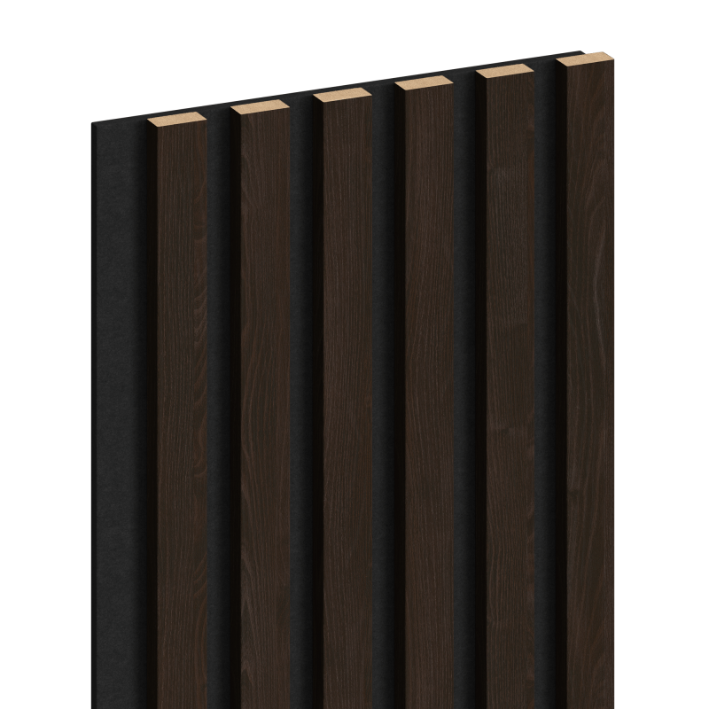Mexen Lam-F Muster von akustischen Wandlamellen, Filz 8 mm, technisches Furnier, Ebenholz Braun - S105-022-S