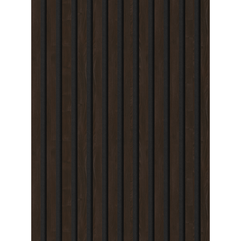 Mexen Lam-F Muster von akustischen Wandlamellen, Filz 8 mm, technisches Furnier, Ebenholz Braun - S105-022-S